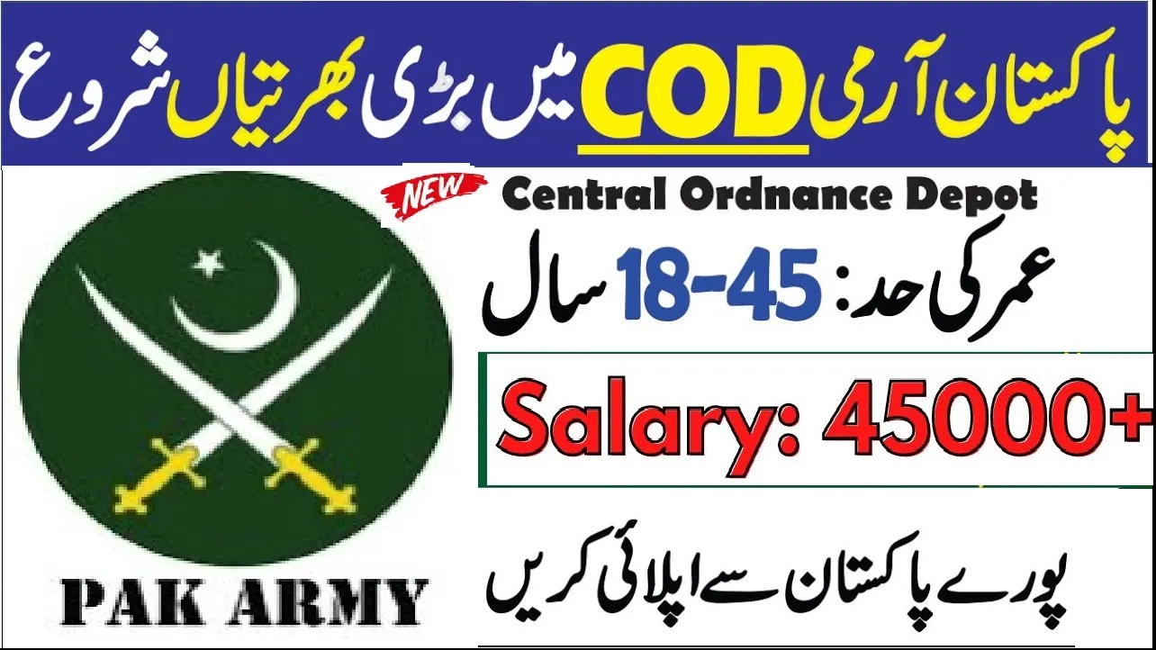 Central Ordnance Depot Karachi Jobs 2025